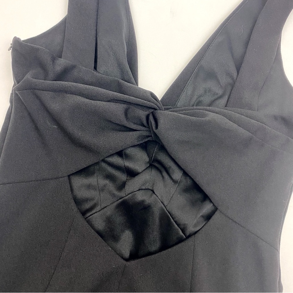 Katie May X Anthropologie BHLDN Eva Damaris Twist Front Midi Sheath Dress Black - Picture 8 of 14